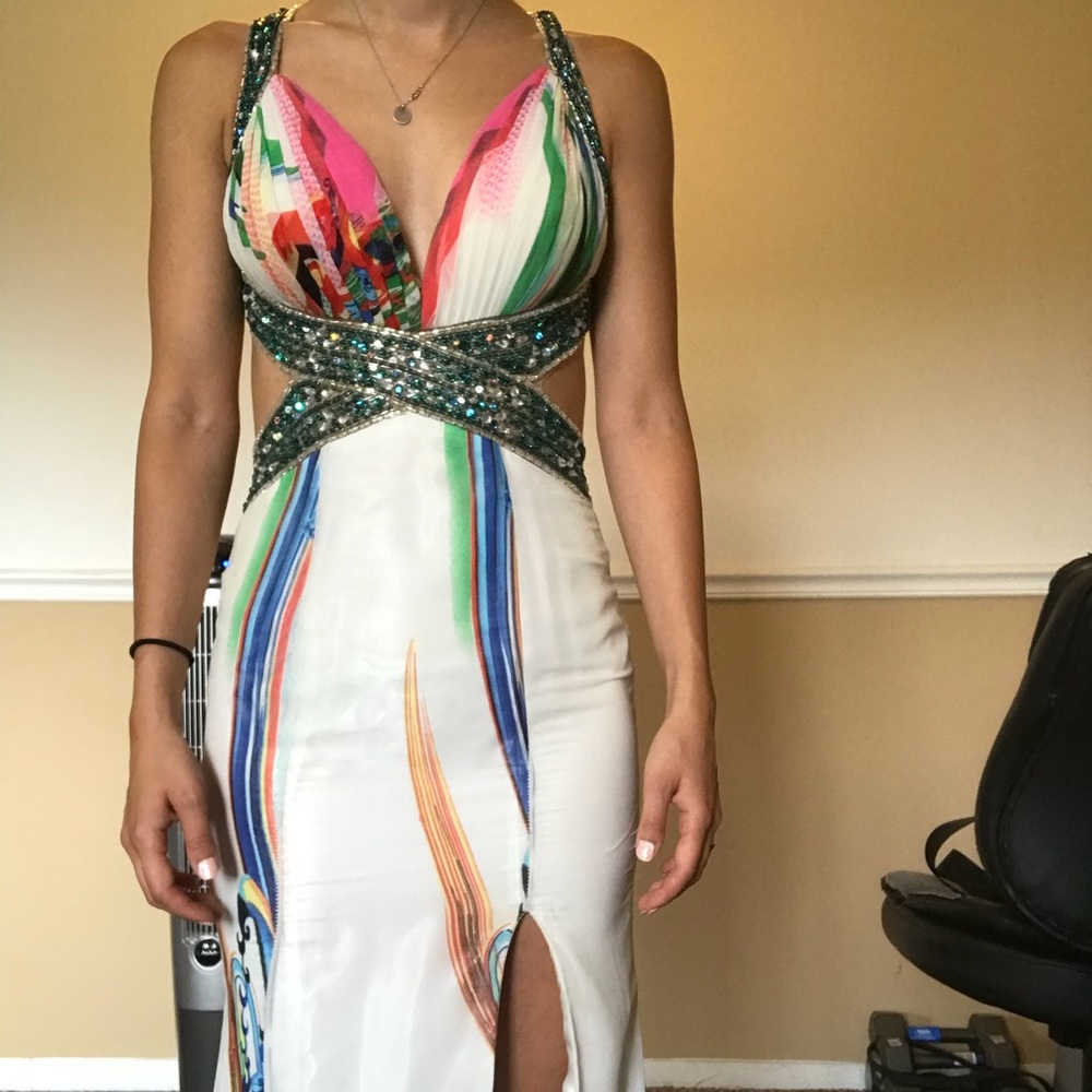 Multicolor prom dress